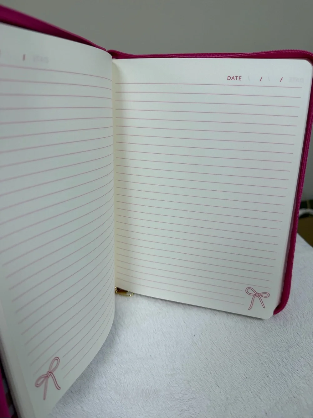 Pink Journal with Protective Zip Cover